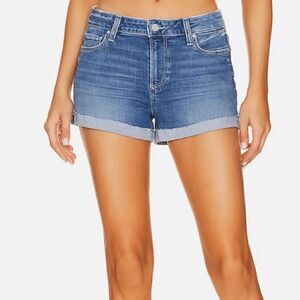 Paige NWT Jimmy Jimmy High Waist Cuff Denim Shorts in Emilia Size 24